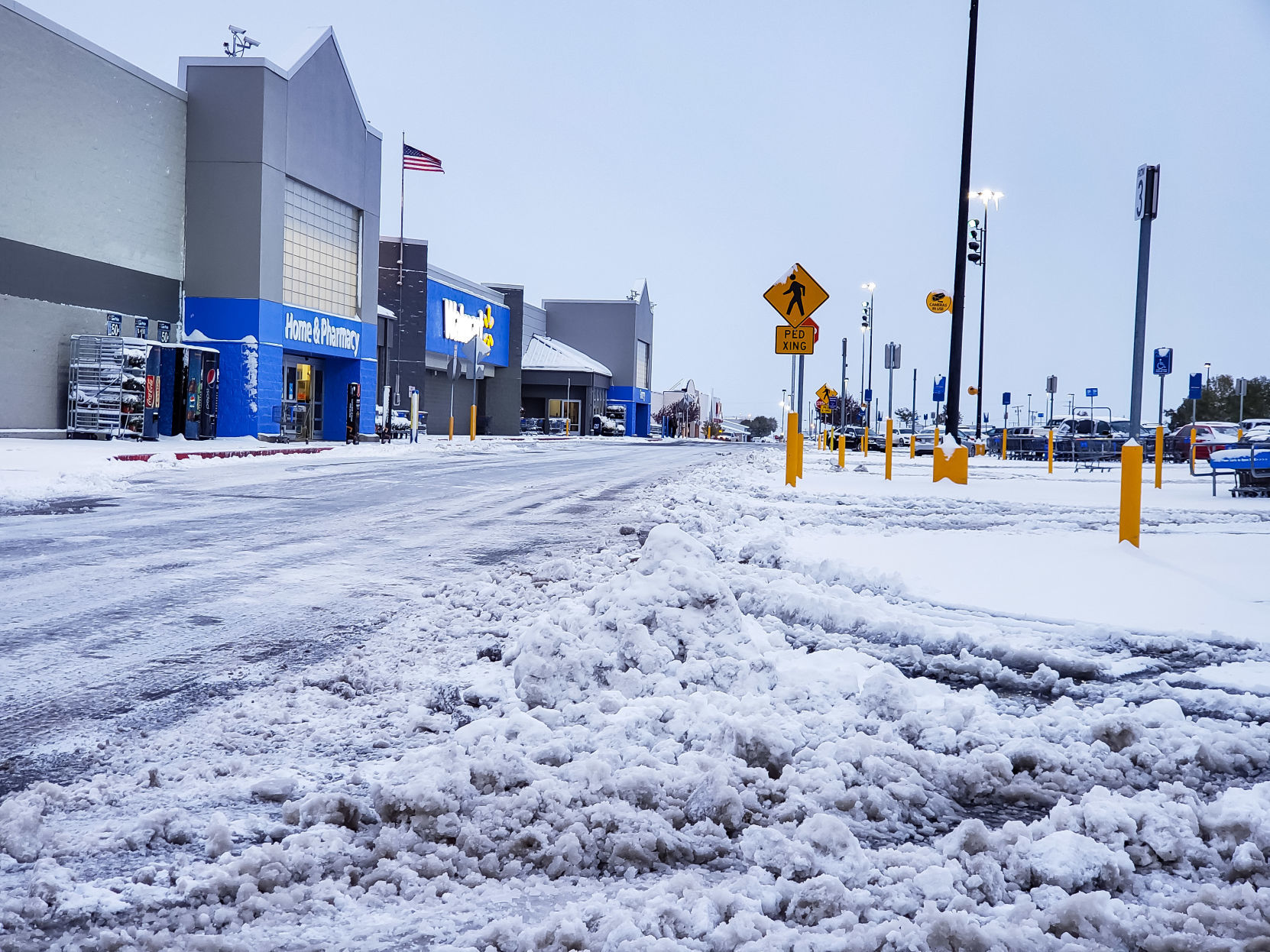 Snow at Walmart